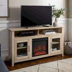 58-inch 2-Door Highboy Fireplace TV Stand with Storage