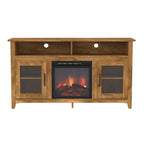 58-inch 2-Door Highboy Fireplace TV Stand with Storage