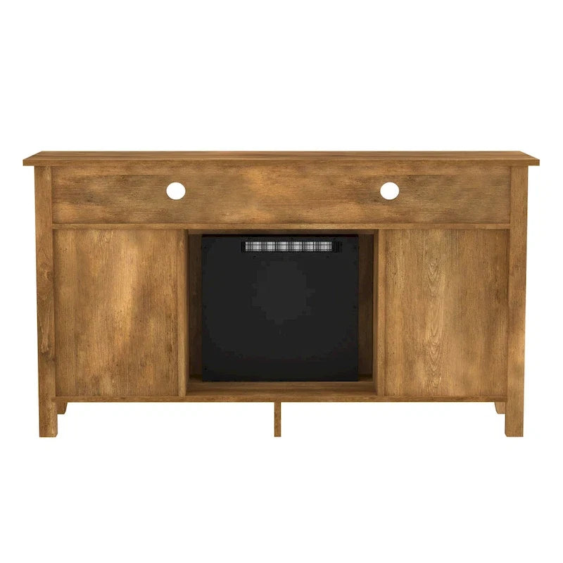 58-inch 2-Door Highboy Fireplace TV Stand with Storage
