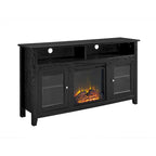 58-inch 2-Door Highboy Fireplace TV Stand with Storage