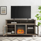 58-inch 2-Door Highboy Fireplace TV Stand with Storage