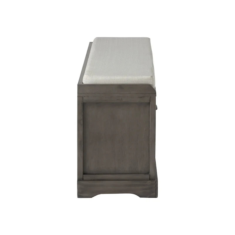 Storage Bench with Cushion, 3 Drawers and 3 Baskets