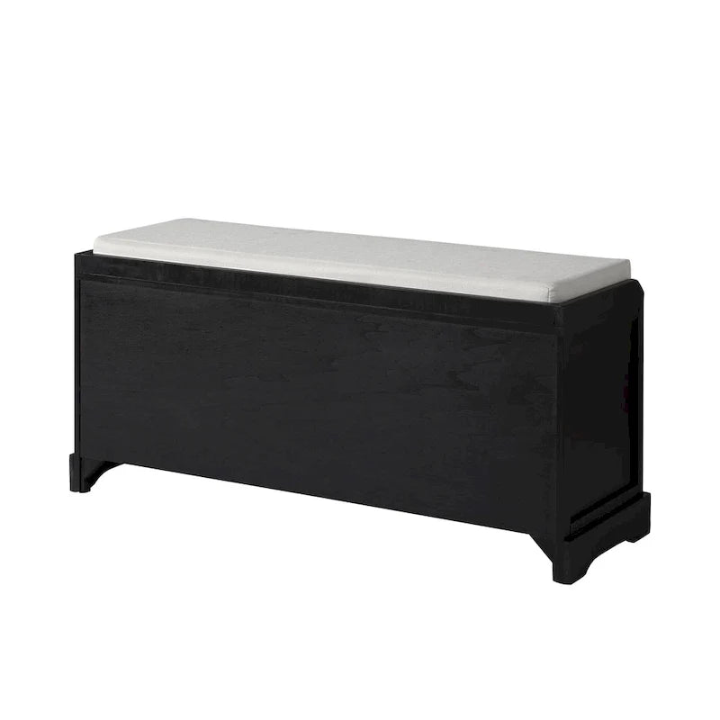 Storage Bench with Cushion, 3 Drawers and 3 Baskets