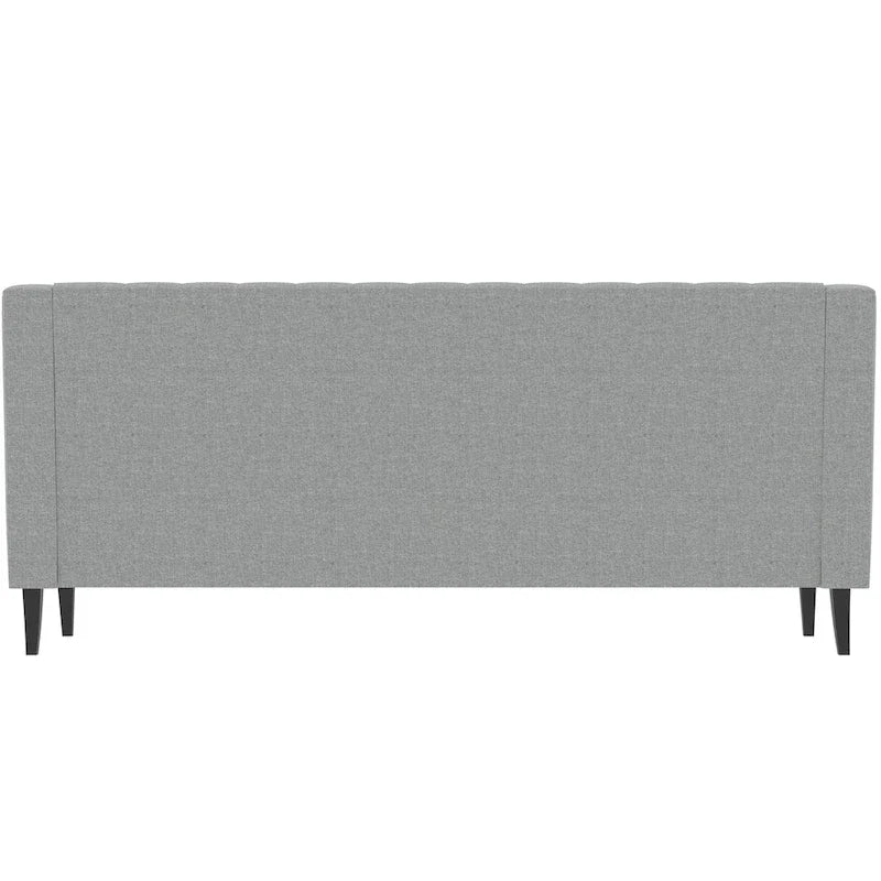 78.75 3-Seater Fabric Sofa with Tufted Back – Grey