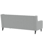 78.75 3-Seater Fabric Sofa with Tufted Back – Grey
