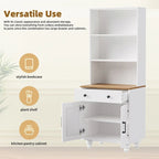 TV Stand with Adjustable Shelves for TVs Up to 70, Entertainment Center with Bookshelves for Living Room