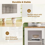 TV Stand with Adjustable Shelves for TVs Up to 70, Entertainment Center with Bookshelves for Living Room