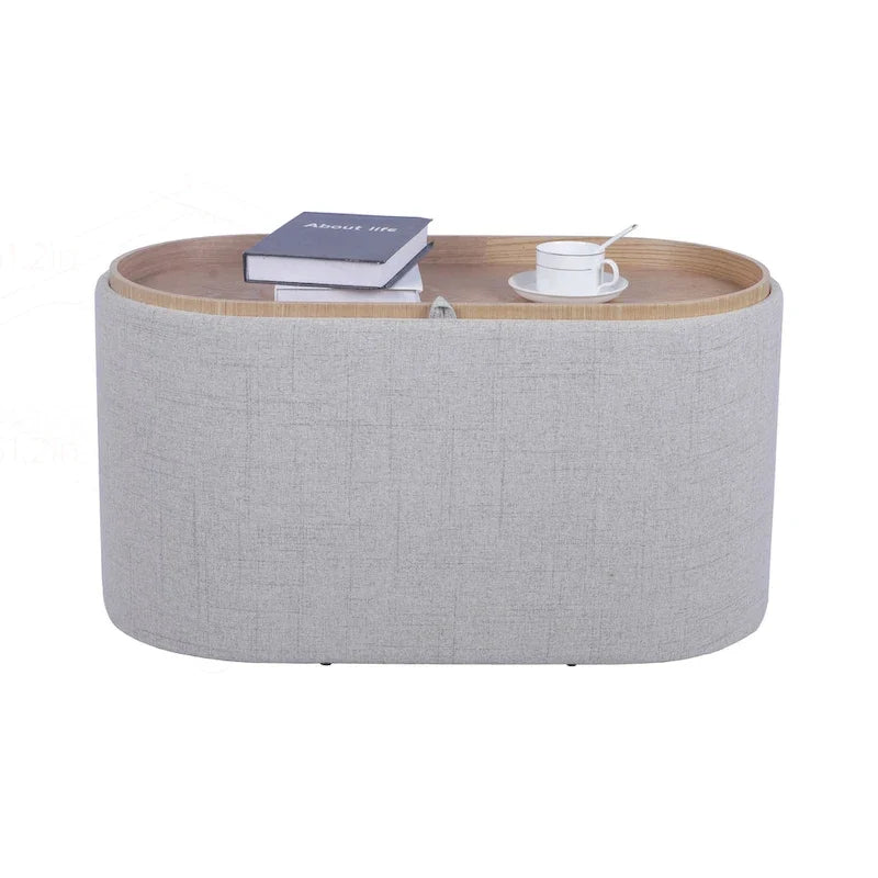 Reversible Storage Ottoman, 30 Wide
