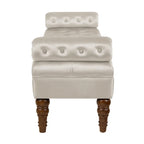 Upholstered Tufted Velvet Bench with Wooden Legs
