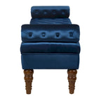 Upholstered Tufted Velvet Bench with Wooden Legs