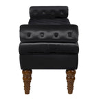 Upholstered Tufted Velvet Bench with Wooden Legs
