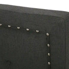 King Size Upholstered Platform Bed with Tufted Arched Headboard