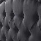 King Size Upholstered Platform Bed with Tufted Arched Headboard