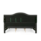 King Size Upholstered Platform Bed with Tufted Arched Headboard