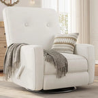 360° Swivel Glider Recliner Chair with Adjustable Footrest