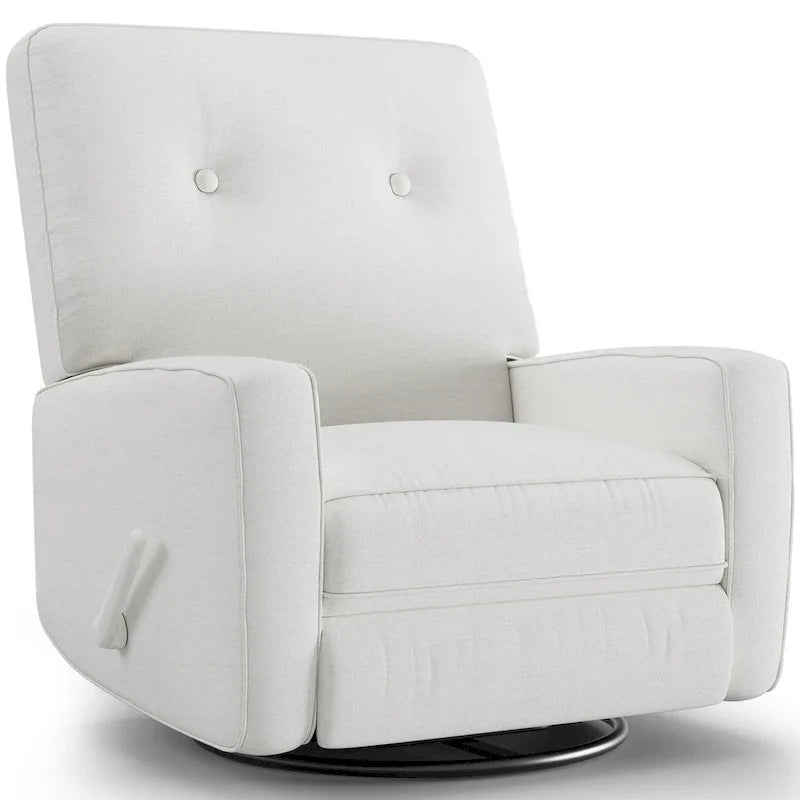 360° Swivel Glider Recliner Chair with Adjustable Footrest