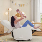360° Swivel Glider Recliner Chair with Adjustable Footrest