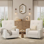 360° Swivel Glider Recliner Chair with Adjustable Footrest