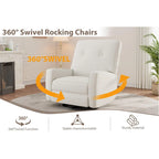 360° Swivel Glider Recliner Chair with Adjustable Footrest