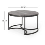 Modern Industrial 3-Piece Coffee Table Set