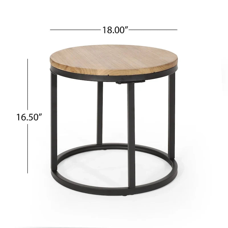 Modern Industrial 3-Piece Coffee Table Set