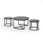 Modern Industrial 3-Piece Coffee Table Set