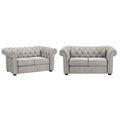 Chesterfield Loveseat with Button Tufting