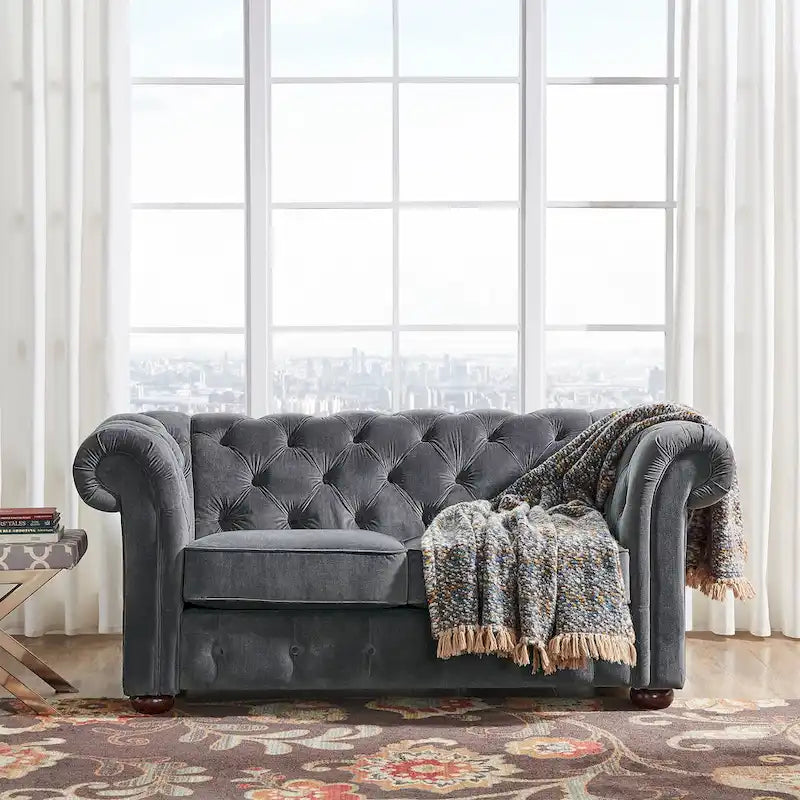 Chesterfield Loveseat with Button Tufting