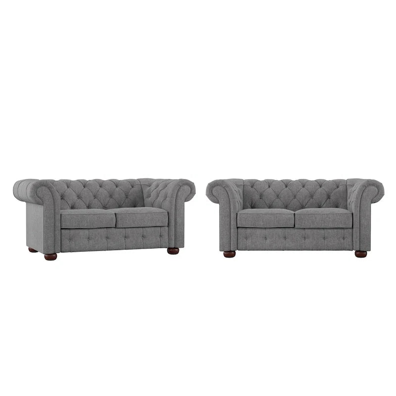 Chesterfield Loveseat with Button Tufting