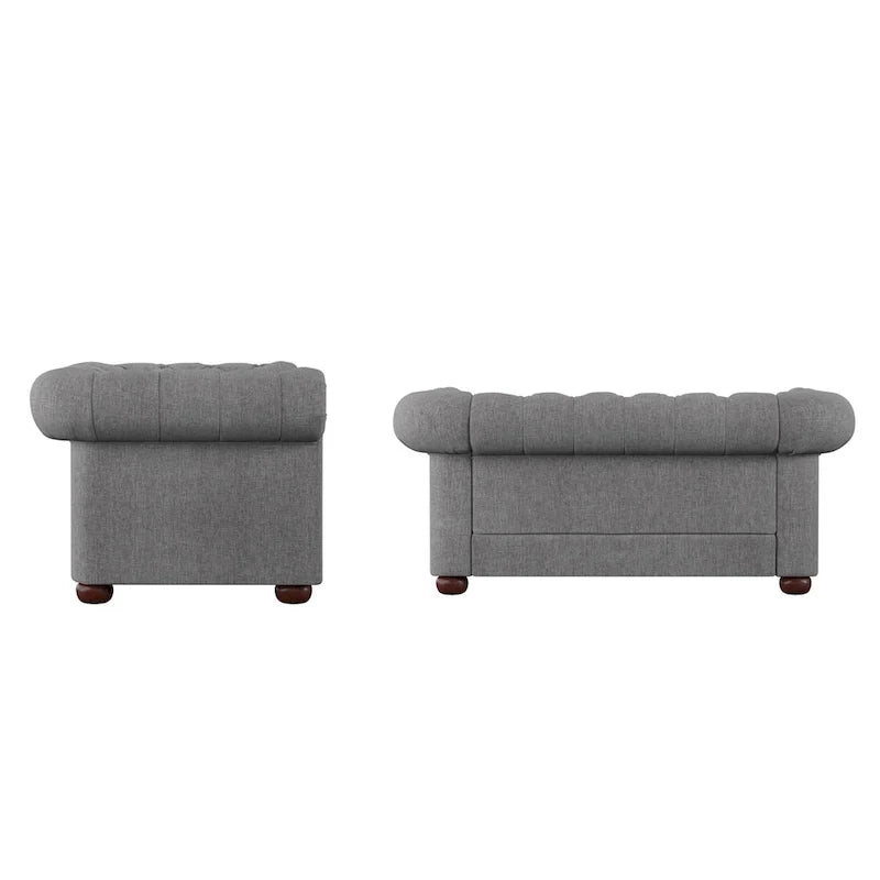 Chesterfield Loveseat with Button Tufting