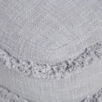 Solid Textured Stripe Pouf Ottoman