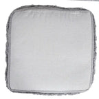 Solid Textured Stripe Pouf Ottoman