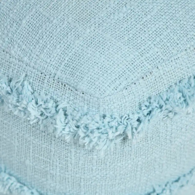 Solid Textured Stripe Pouf Ottoman