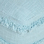 Solid Textured Stripe Pouf Ottoman