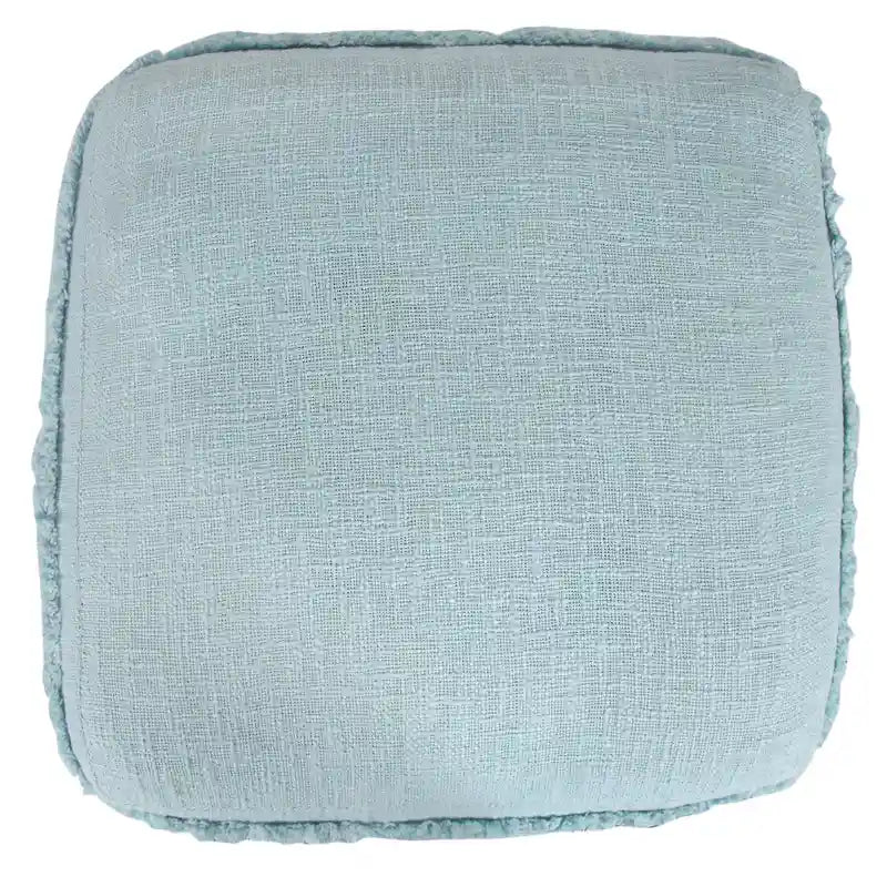 Solid Textured Stripe Pouf Ottoman