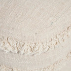 Solid Textured Stripe Pouf Ottoman