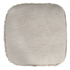 Solid Textured Stripe Pouf Ottoman