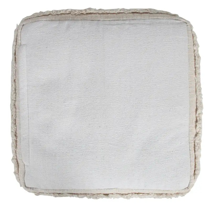 Solid Textured Stripe Pouf Ottoman