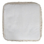 Solid Textured Stripe Pouf Ottoman