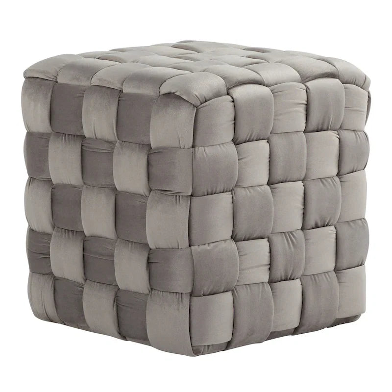 Braided Square Ottoman 16