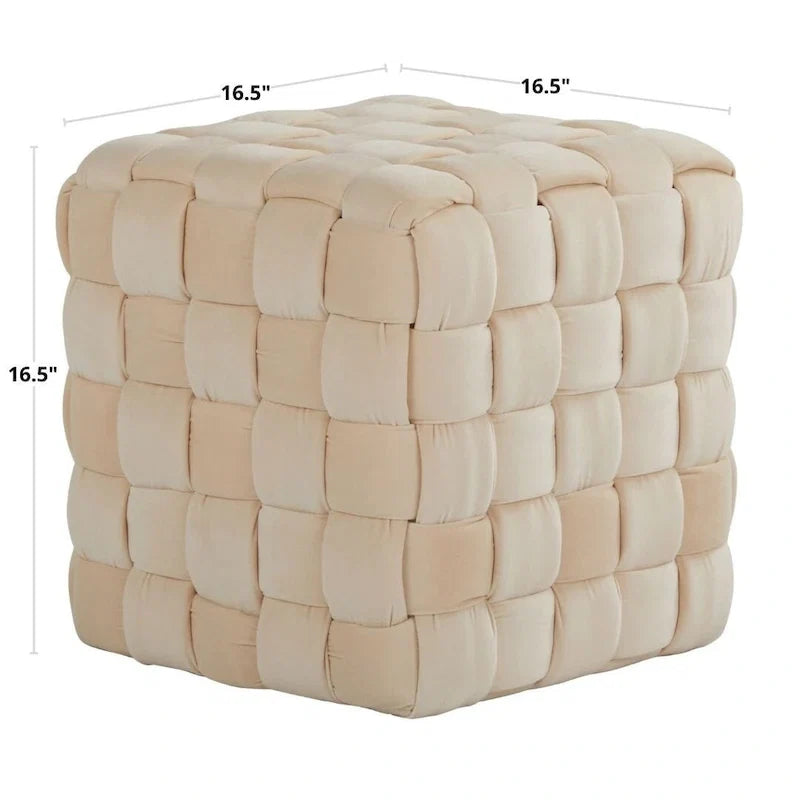 Braided Square Ottoman 16