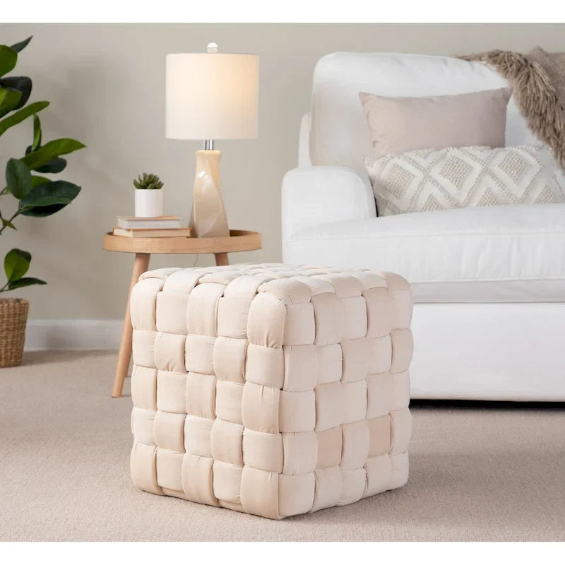 Braided Square Ottoman 16