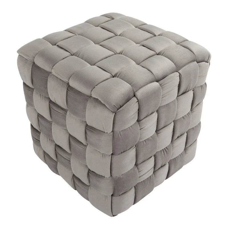 Braided Square Ottoman 16