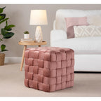 Braided Square Ottoman 16