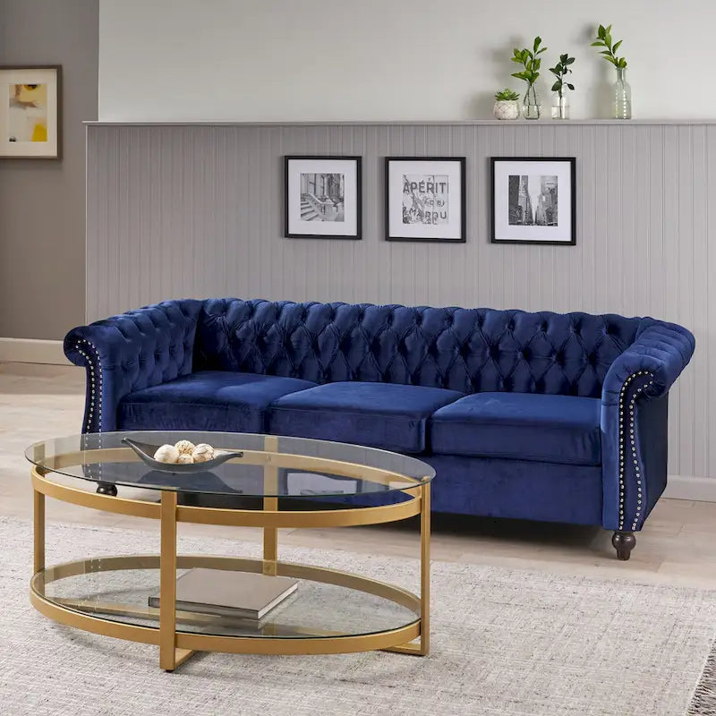 Tufted Velvet Chesterfield Sofa