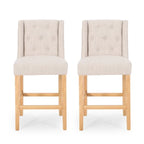 Button-Tufted Wingback Counter Stools (Set of 2)