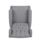 Fabric Tufted Wingback Rocking Chair
