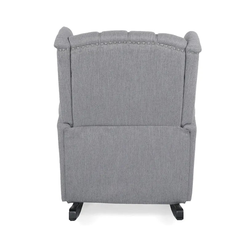 Fabric Tufted Wingback Rocking Chair