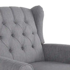 Fabric Tufted Wingback Rocking Chair