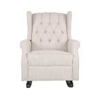 Fabric Tufted Wingback Rocking Chair
